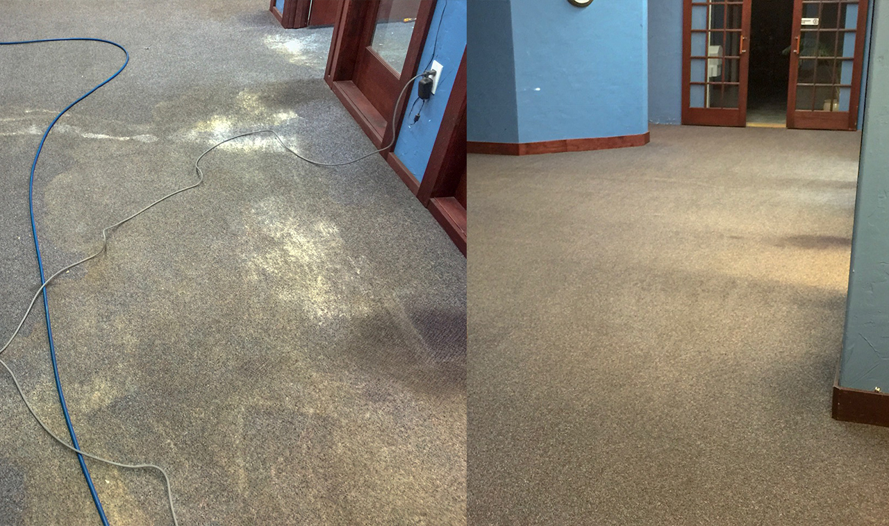 commercial carpet cleaning before & after